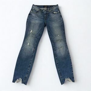 Lucky Brand Jeans Womens 0/25 Bridgette Skinny Ankle Distressed Raw Hem Festival